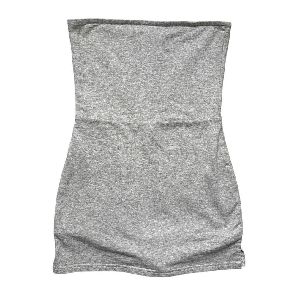Edikted Grey Tube Skort Dress 🤍 Bodycon Strapless Stretch Fit • Size S